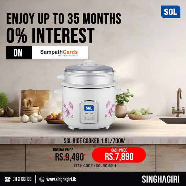 SGL Rice Cookers 1.8L & 2.8L are now available at special prices