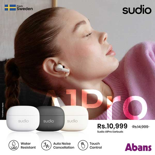 Enjoy a special price on Sudio earbuds @ Abans