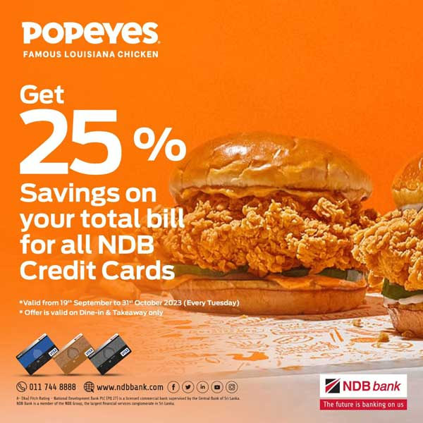 Get 25% Off for Dining @Pop eyes with NDB Credit Cards