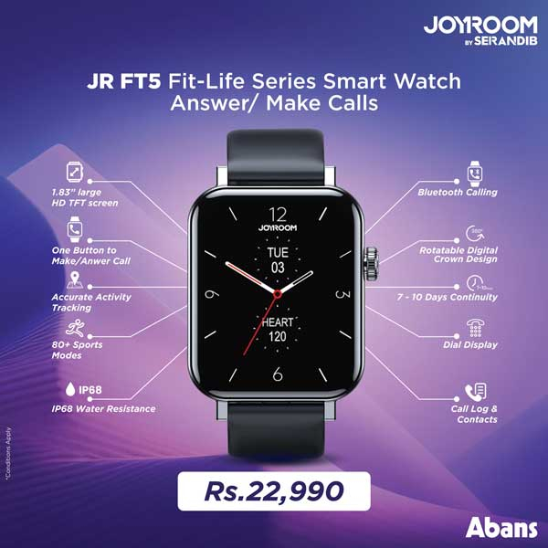 Grab the JR FT5 Fit-Life Series Smart Watch for Rs. 22,990!
