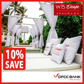 Get to 10% Savings on BB Double at W15 Escape Ahangama with DFCC Bank Credit Card