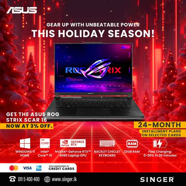 Get the ASUS ROG Strix Scar 16 now at 3% OFF and enjoy 24-month installment plans on selected cards