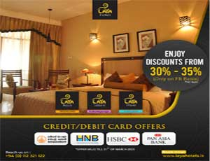 Enjoy up to 35% discounts with your credit and debit cards @Laya Hotels