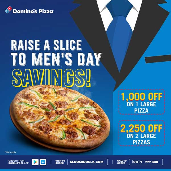 Get a massive LKR 1000 off on one Large Pizza or LKR 2250 off when you grab two Large Pizzas