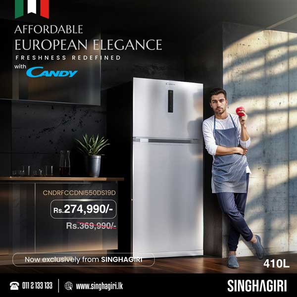 The latest Double Door Refrigerator is now available at all Singhagiri showroom Islandwide, with easy instalments