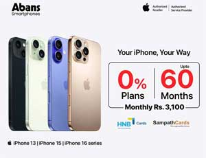 Get up to 60 months of 0% installments with HNB and Sampath Bank Cards