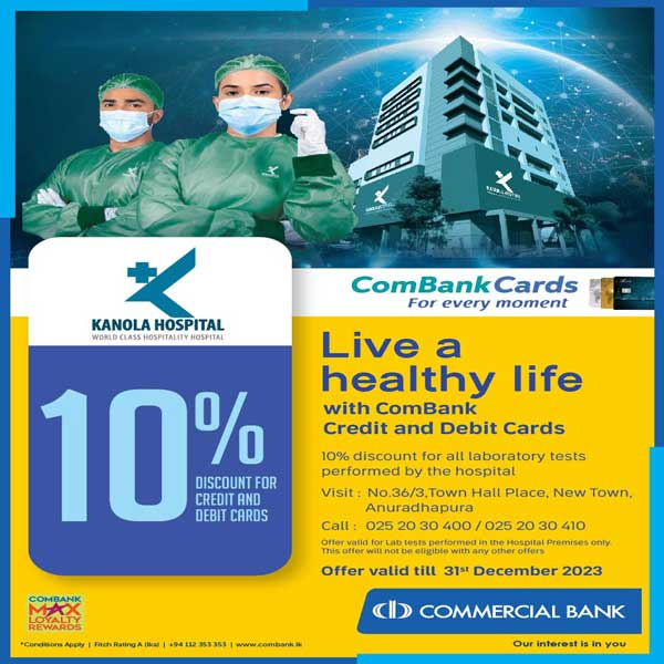Live a healthy life with ’Kanola Hospital’ using ComBank Credit and Debit Cards