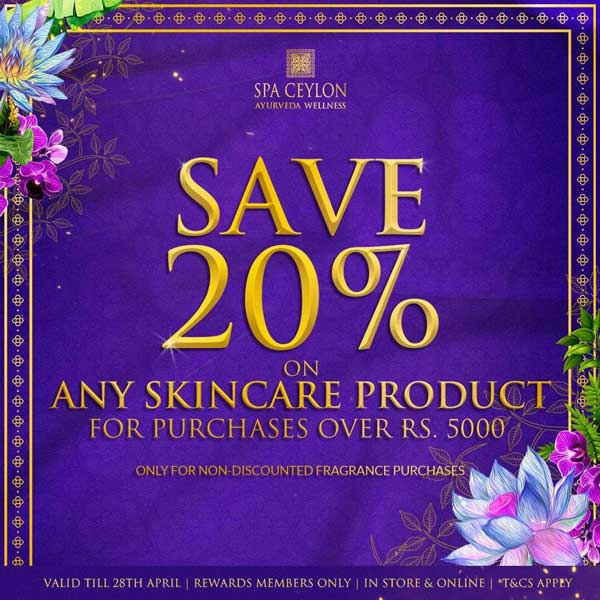 Save 20% OFF on any skincare product for purchases over Rs. 5000