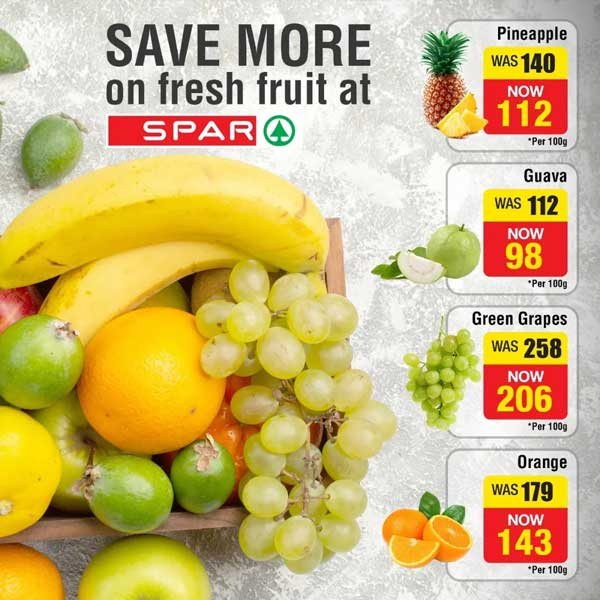 Enjoy a special price on Fruits @ SPAR