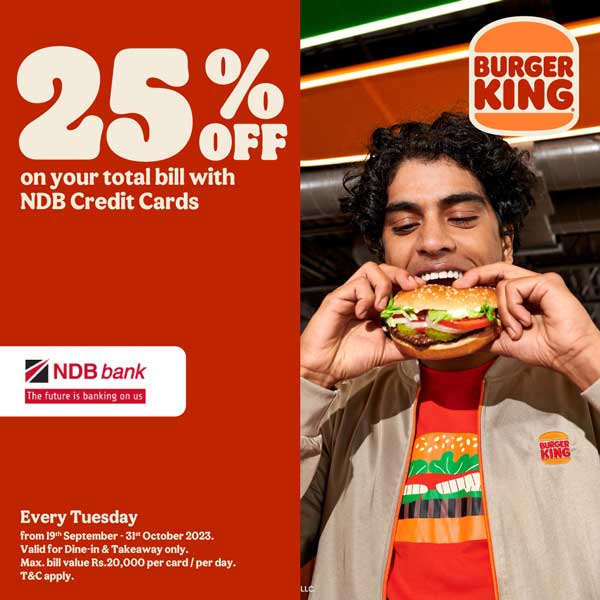Get 25 % Off for Dining @ Burger King