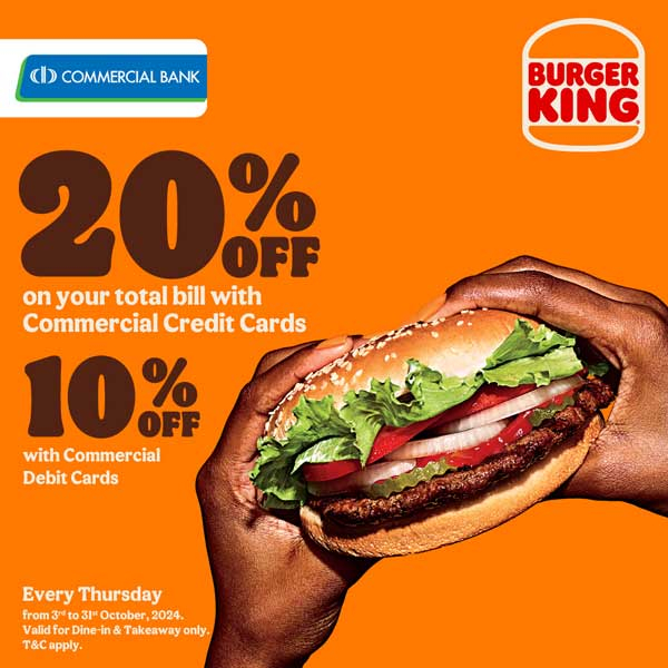 Exclusive Offer for Commercial Bank Credit Card & Debit Card Holders Holders