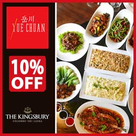 Get  20% Savings on Food at Yue Chuan @Kingsbury with DFCC Bank Credit Card
