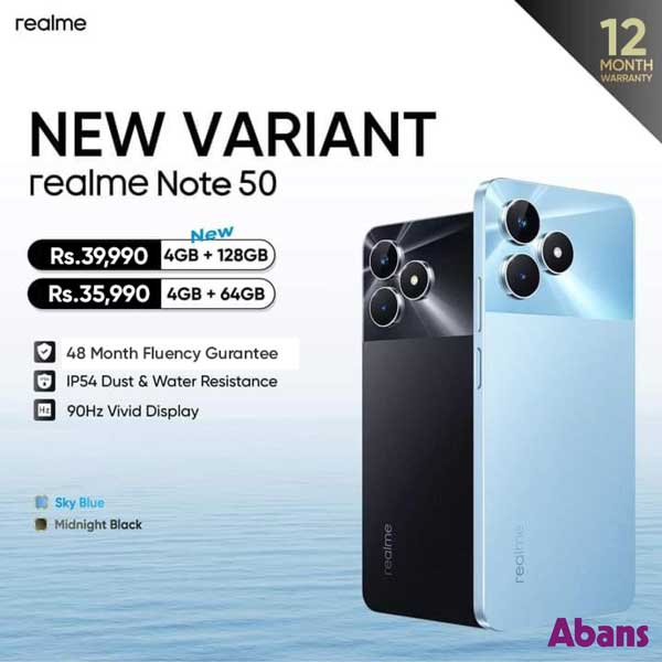 Enjoy a special price on Realme Note50 @  Abans