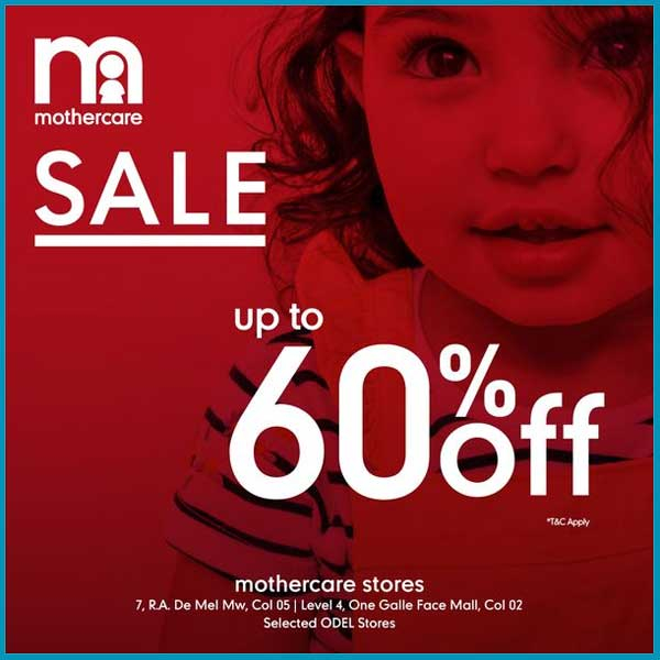 Get 60% off for selected items @Mother care stores