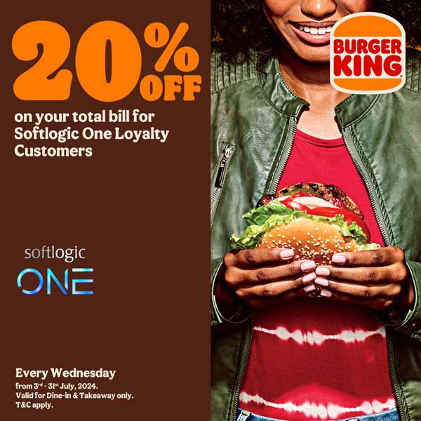 Enjoy 20% off on your total bill for Softlogic One Loyalty customers
