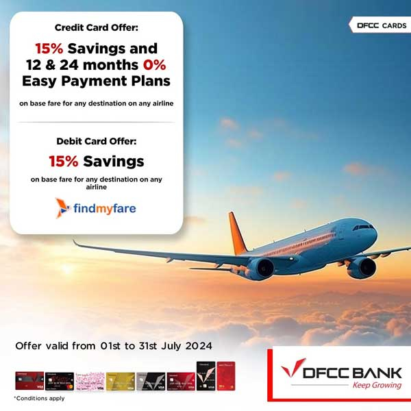 Enjoy 15% Savings on return air tickets to any destination on any airline at findmyfare.com