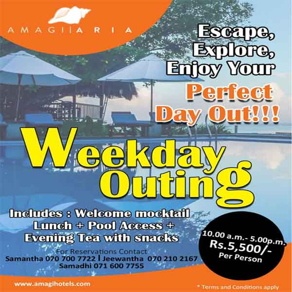 Enjoy WeekDay Outings At Amagi Aria Negombo!
