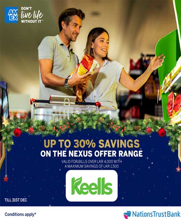 Save up to 30% @ Keells Supermarkets with Nations Trust Bank American Express
