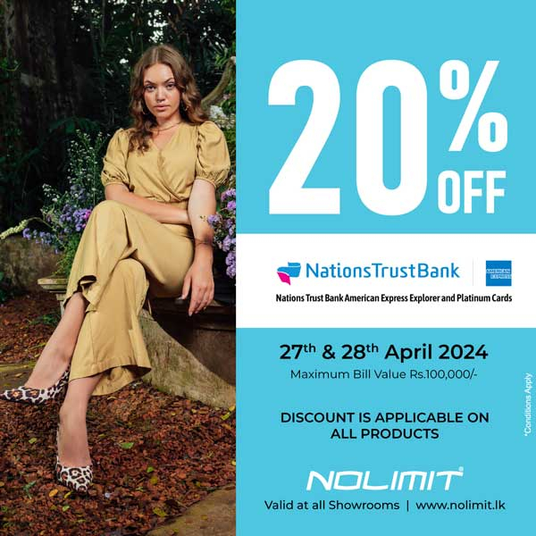 20% OFF @ Nolimit for Nations Trust Bank American Express Explorer and Platinum Cards