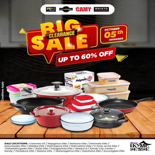 Enjoy discounts of UP TO 60% OFF on Ocuisine, Camy, PE+ and Bristo cookware, glassware and plasticware