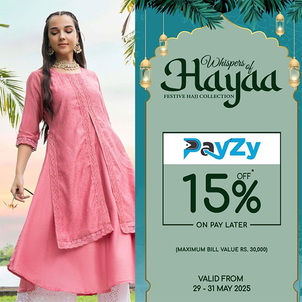 Enjoy 15% OFF when you pay with payzy.lk payment app at all Fashion Bug outlets