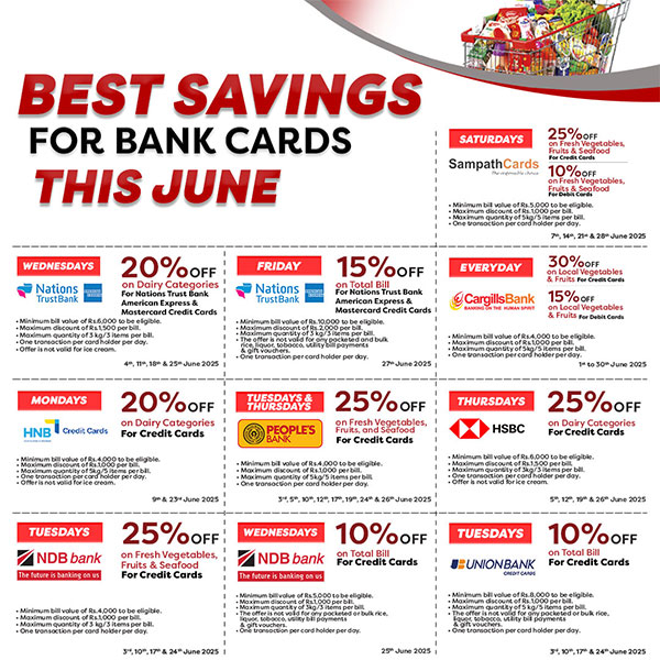 Enjoy the best savings on bank cards and save up this June!