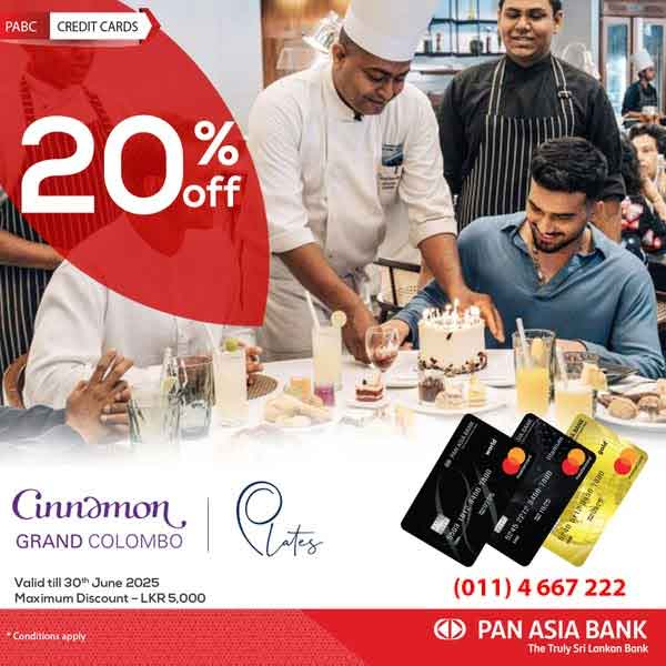 Enjoy 20% OFF at Lagoon, Plates & Breeze Bar – Cinnamon Grand Colombo