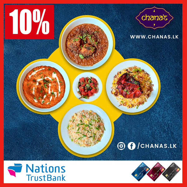 10% Savings for Nations Trust Bank American Express Credit Card @Chana’s Foods