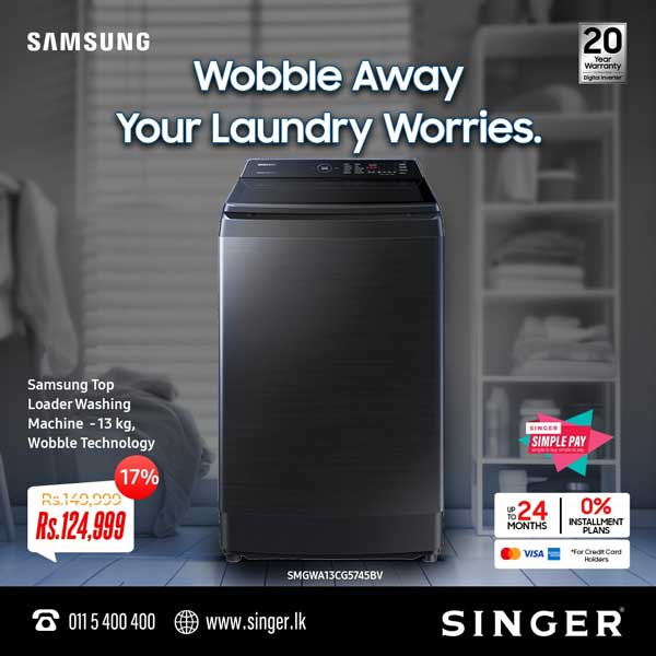 Enjoy a special price on Samsung Washing Machines @ Singer