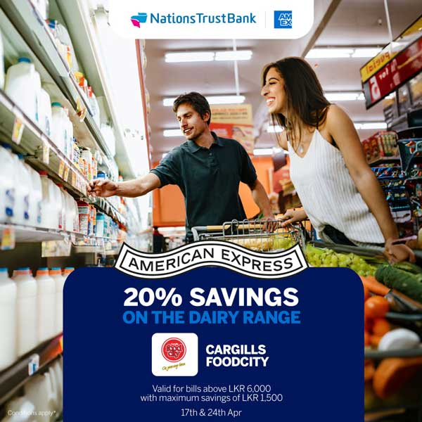 Enjoy 20% savings on the dairy range at Cargills FoodCity