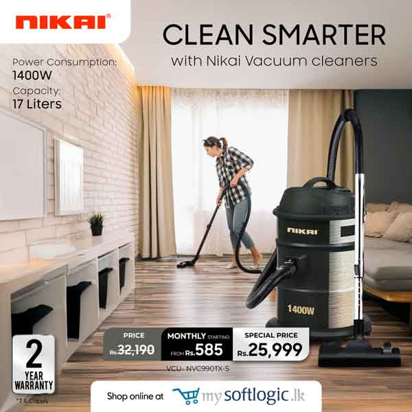 Clean Smarter with Nikai Vaccum Cleaners!  Available at a special price of Rs.25,999