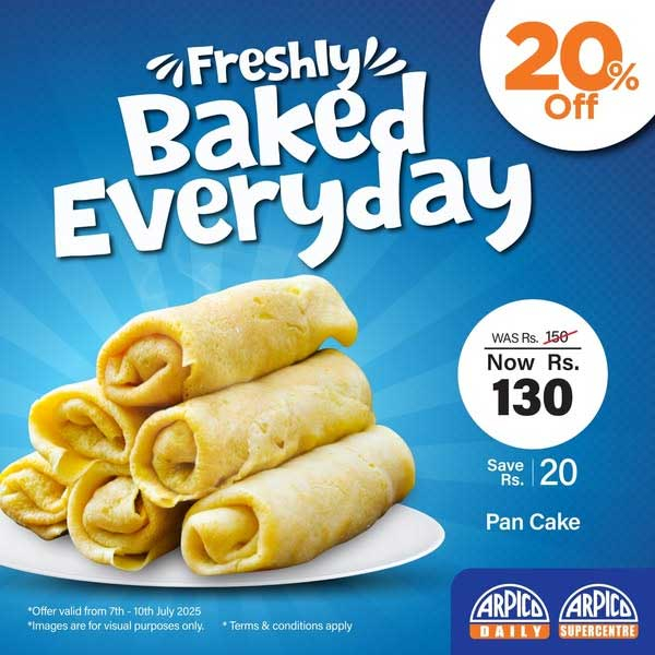 Enjoy a 20% off on baked items @ Arpico Supercentre
