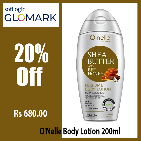 20% off for O’Nelle Body Lotion Shea Butter And Bee Honey Perfume Lotion 200ml @Glomark