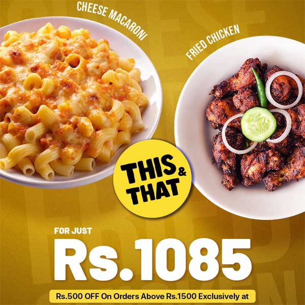 Enjoy a Rs 500 OFF when you purchase for above Rs 1500 on Uber Eats or PickMe Food till the 31st of July, 2025!