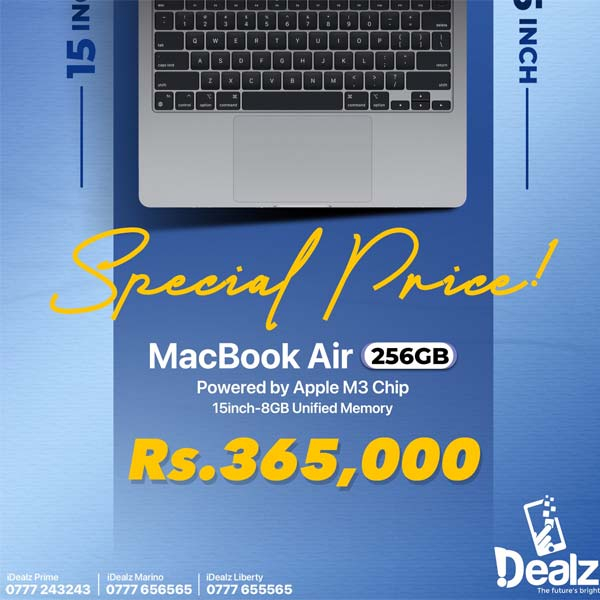 The all new MacBook Air 15inch 256GB powered by Apple M3 chip is going for the Special Price!