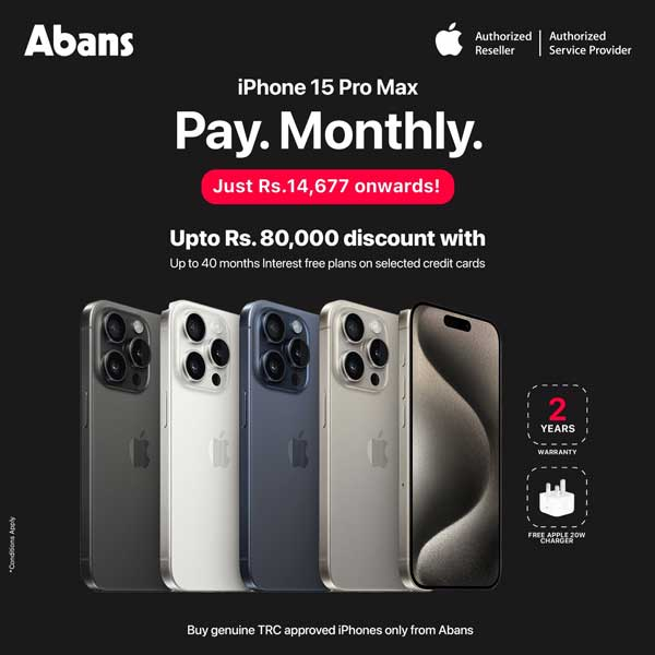 Abans offers discounts of up to Rs. 80,000 on the iPhone 15 Pro Max