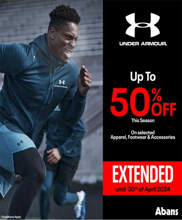 ​Get up to 50% OFF on selected UA gear at Under Armour showrooms