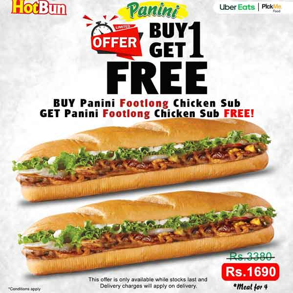 Buy one Get one FREE @  Panini HotBun