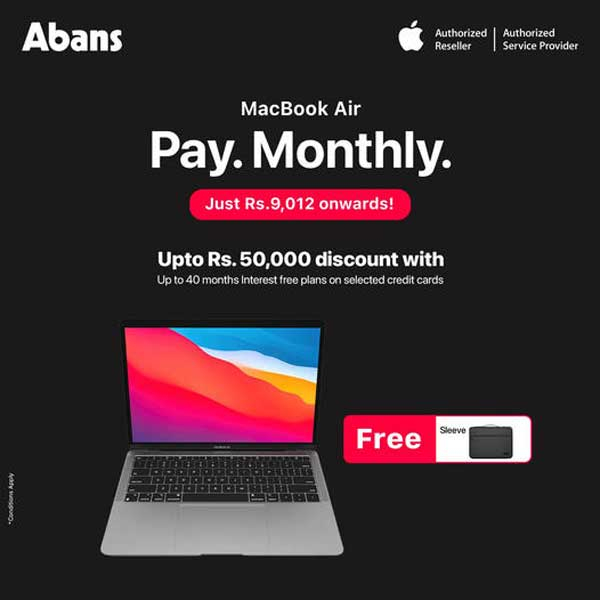 Enjoy a special price on MacBook Air @ Abans