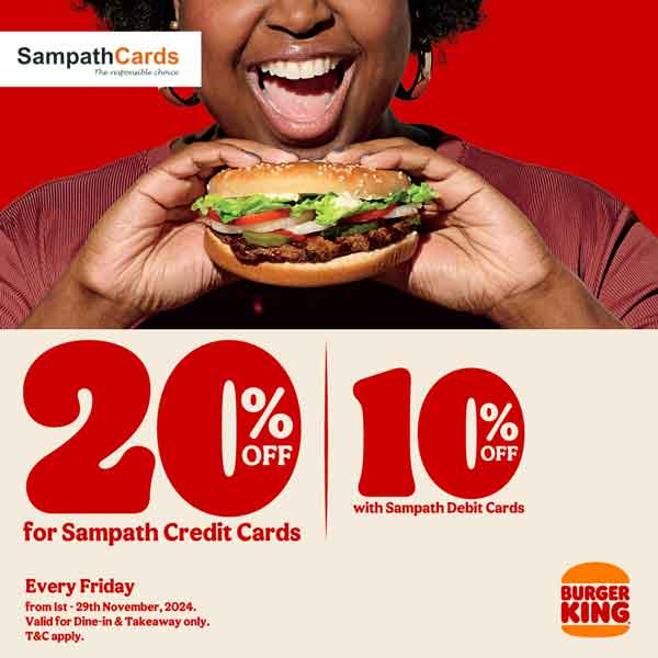 Exclusive Offer for Sampath Bank Credit Card & Debit Card Holders