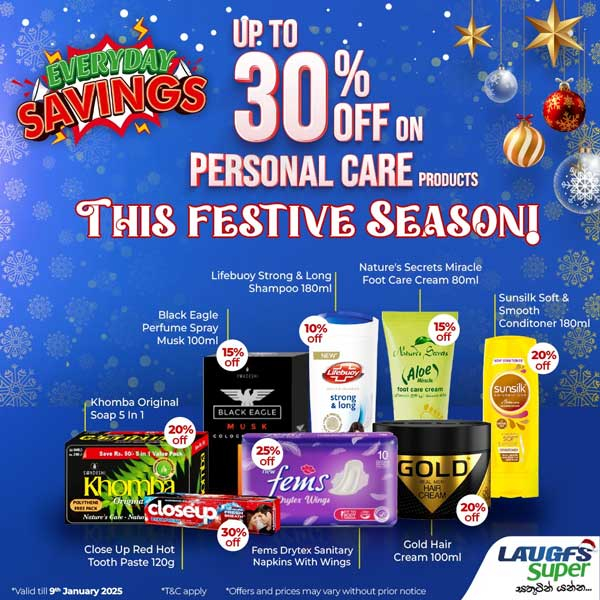 Experience savings of up to 30% on selected personal care, essential household products and more