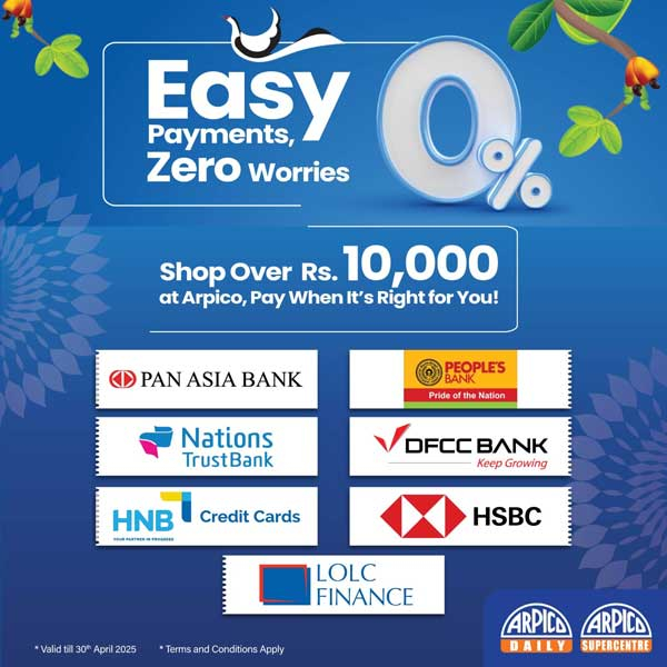 Shop over Rs.10,000 at Arpico Supermarket and pay when it’s right for you!