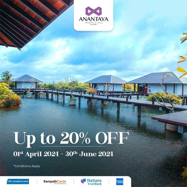 Enjoy up to 20% off at ANANTAYA resort chilaw