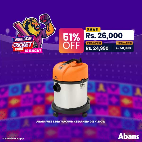 Get a special price on Abans and Electrolux vacuum cleaners Abans