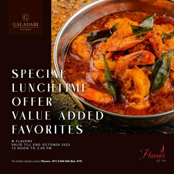 Enjoy a special lunchtime offer @ Galadari Hotel