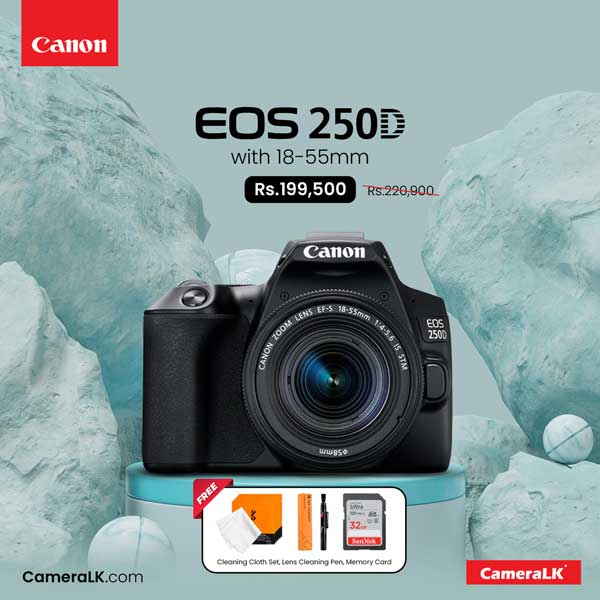 Enjoy a special price on Canon EOS 250D DSLR Camera with 1855 Lens