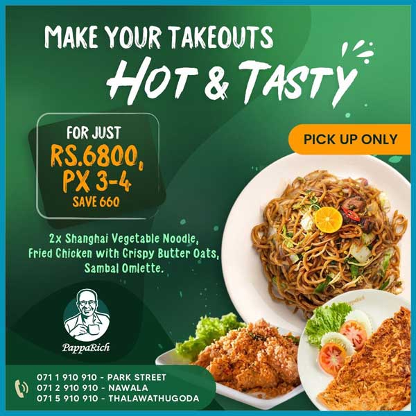 Enjoy Pappa’s Rich New Takeout Combo Offer Rs.6800 only