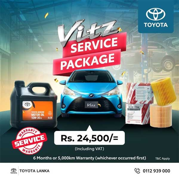 Enjoy a special service package  @ Toyota Lanka