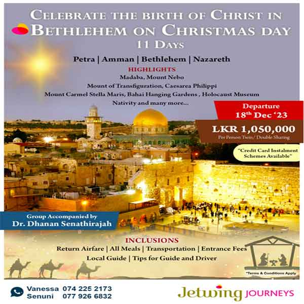 Experience the magic of Christmas where it all began, in the heart of Bethlehem!!