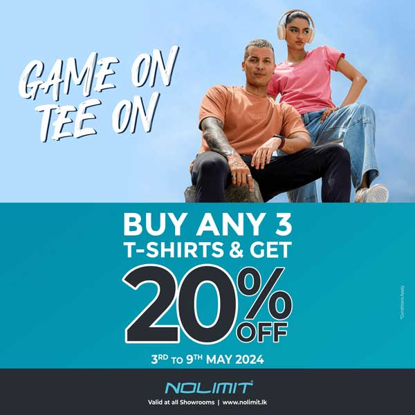 Buy any 3 T-shirts & get 20% OFF